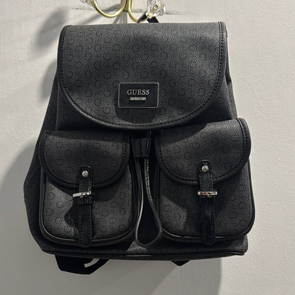 GUESS Charcoal Textured Backpack